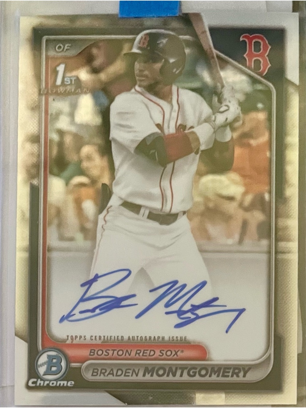 Braden Montgomery Boston Red Sox Autograph Rookie Card - White/Red